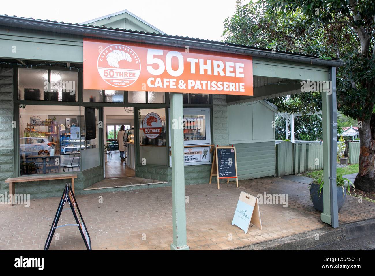 Centro di Kurrajong nella città di hawkesbury, piccola cittadina australiana con caffè e pasticceria locali, New South Wales, Australia Foto Stock