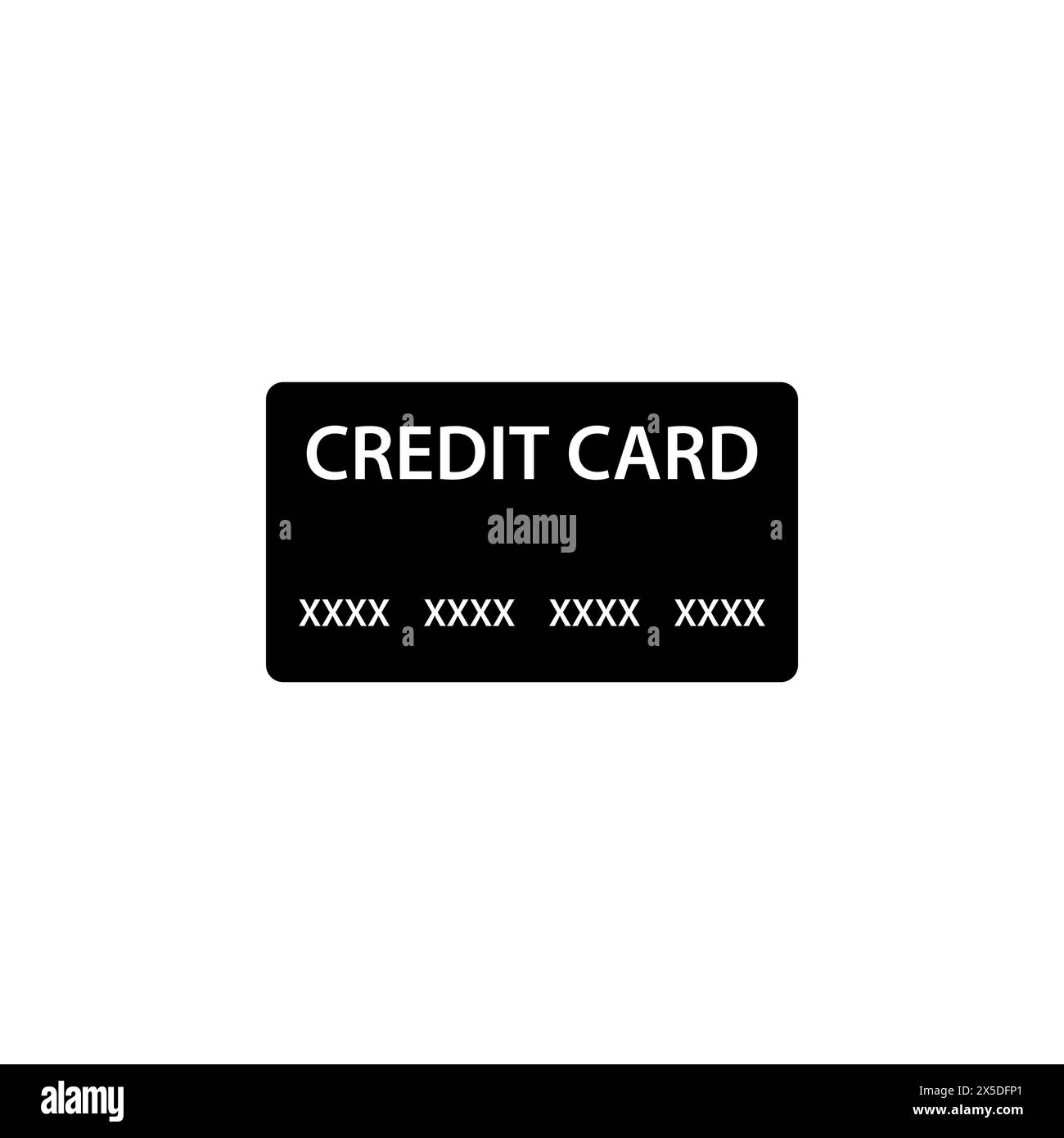 Icona vettoriale piatto della carta di credito. Simbolo solido semplice isolato su sfondo bianco. Modello di design della firma della carta di credito per l'elemento dell'interfaccia utente Web e mobile Illustrazione Vettoriale