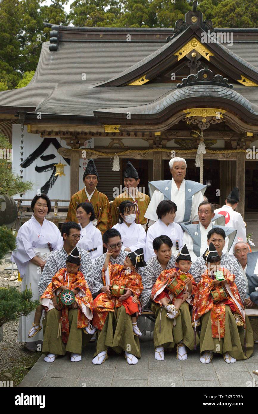 Giappone, Kumano Hongu Taisha, festival annuale, gente, Foto Stock