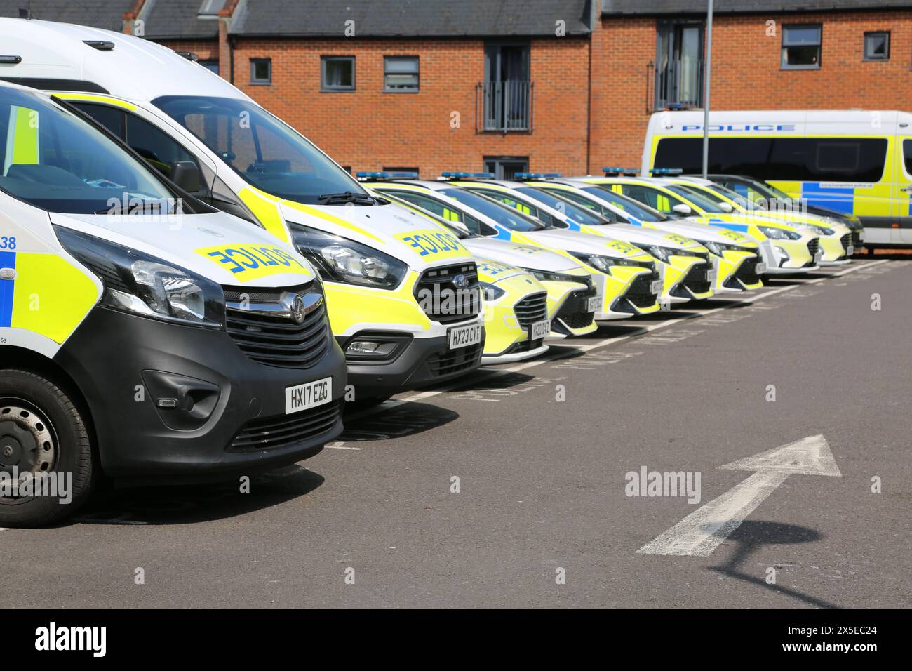 Basingstoke Police Vehicle Fleet 2024 Foto Stock