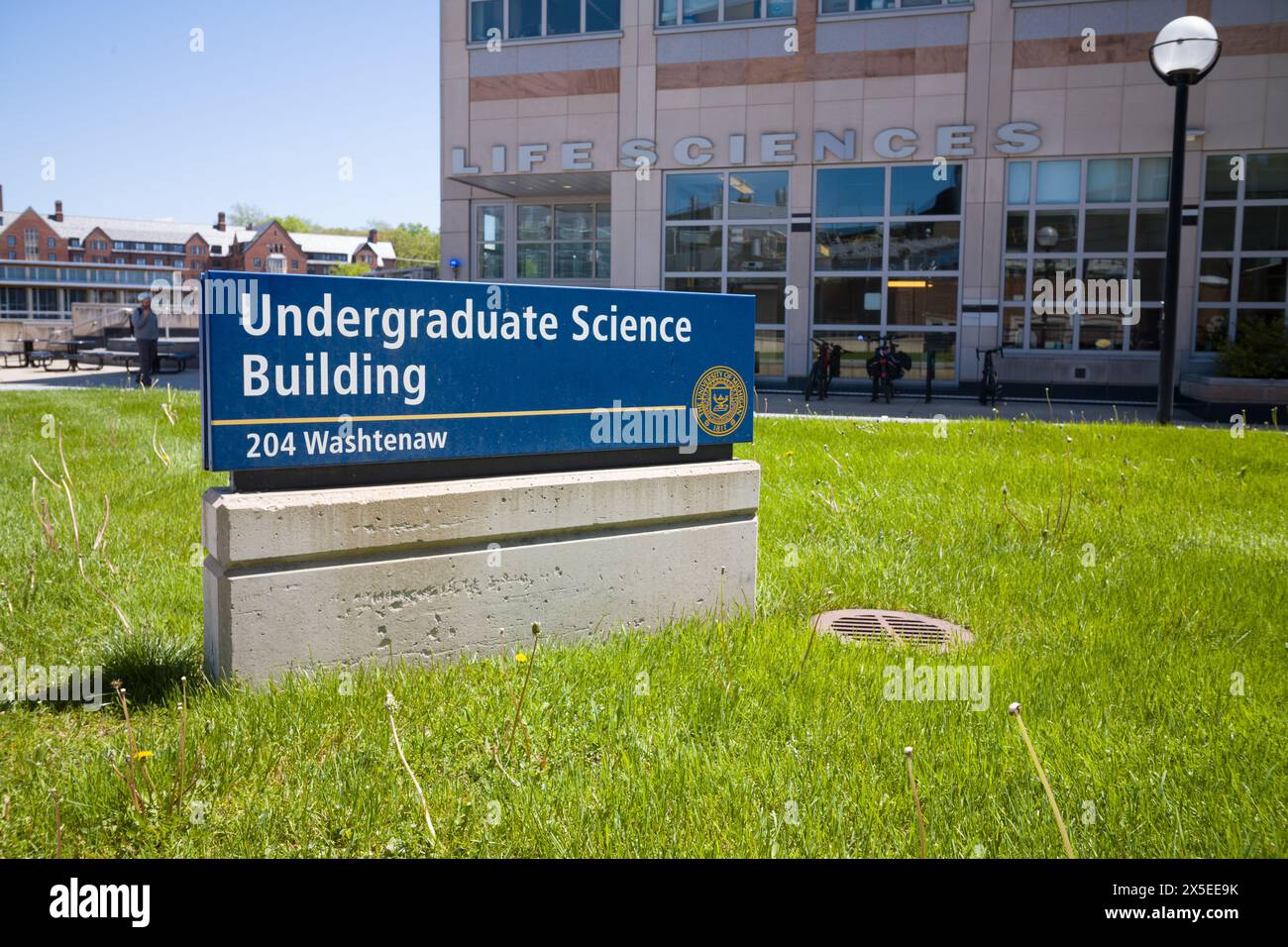 Undergraduate Science Building e insegna presso l'Università del Michigan, Ann Arbor Michigan USA Foto Stock