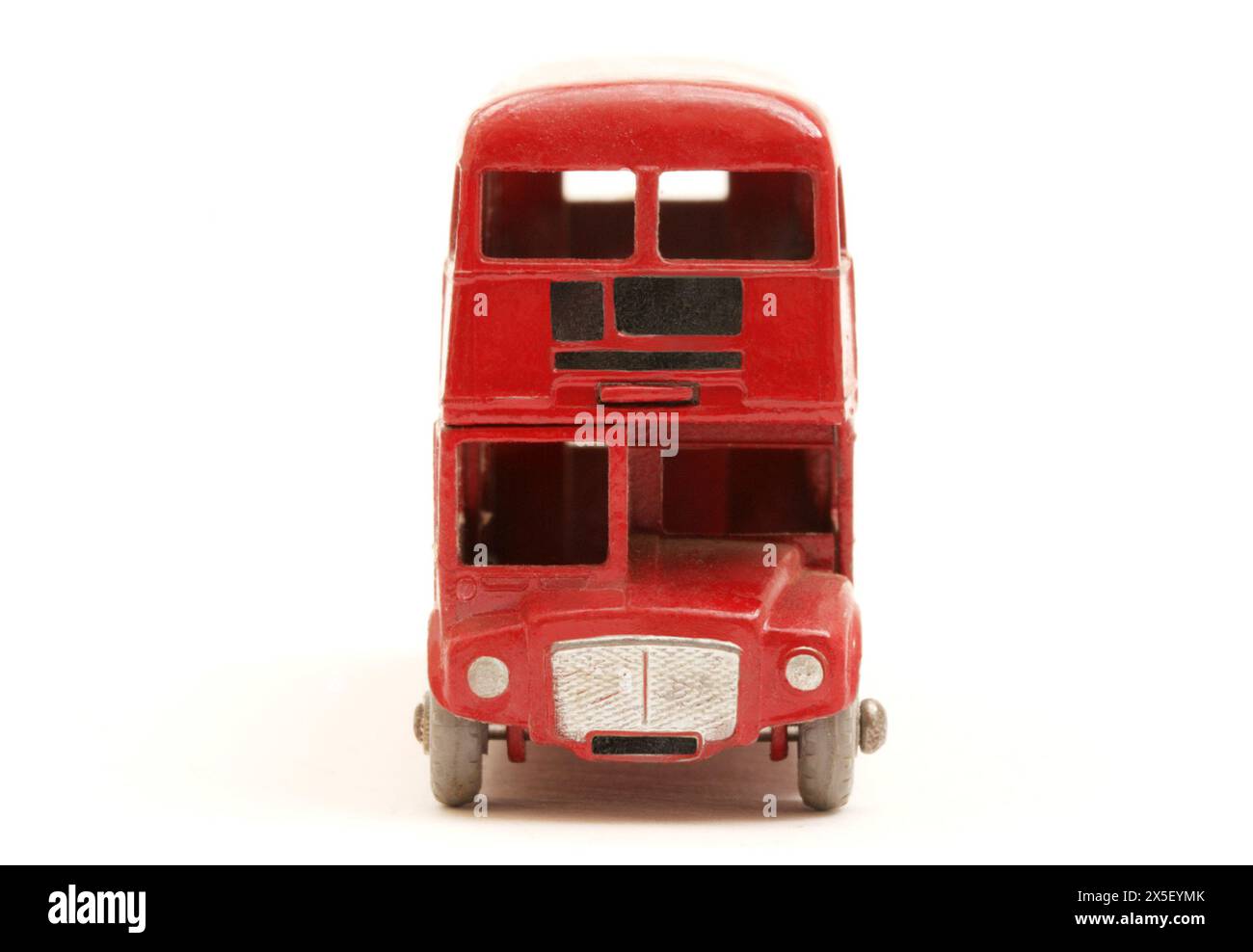 Parte anteriore del giocattolo London Routemaster bus Foto Stock