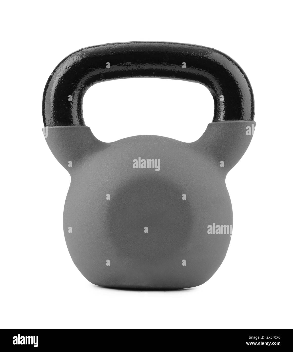 Un campanello metallico isolato su bianco. Attrezzature sportive Foto Stock