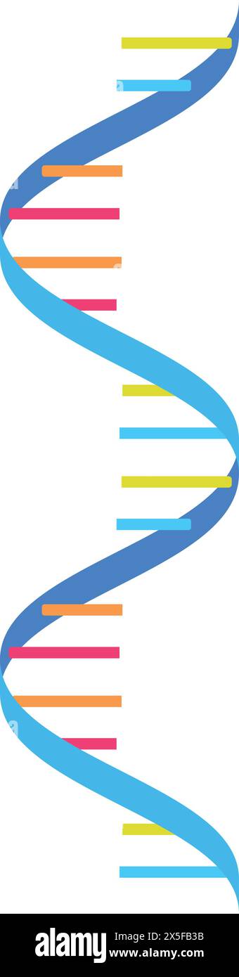 RNA design in medicina, RNA scientifico, RNA con dettagli, RNA segno molecole elica, scienza medica, grafica geometrica, geneticamente modificata Illustrazione Vettoriale