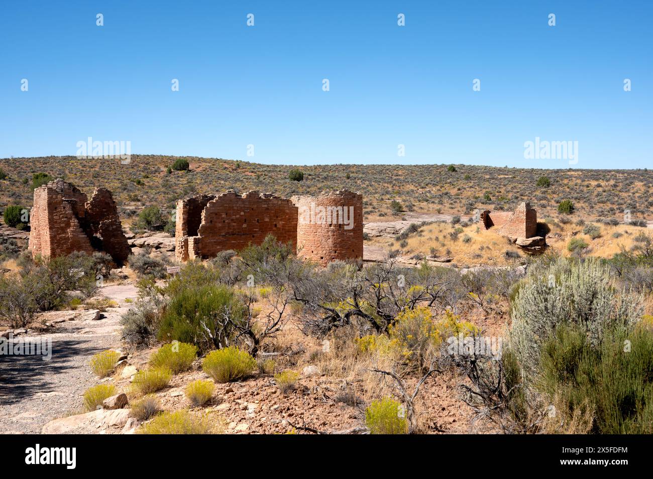 Rovine del castello di Hovenweep presso il monumento nazionale di Hovenweep, Colorado. Foto Stock