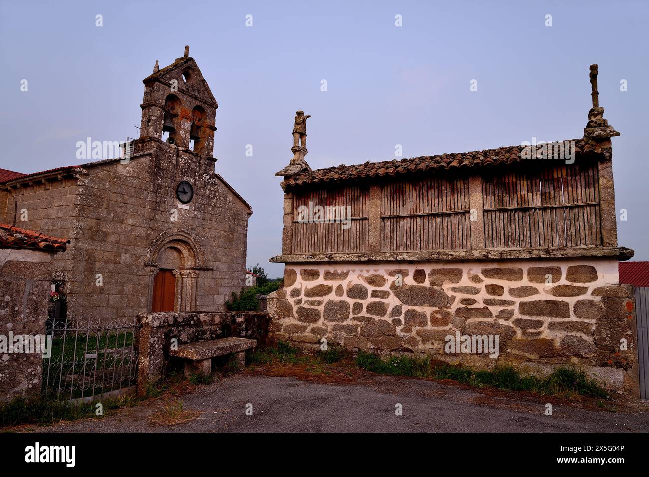 Chiesa di San Xulian do campo, Taboada, Lugo, Spagna Foto Stock