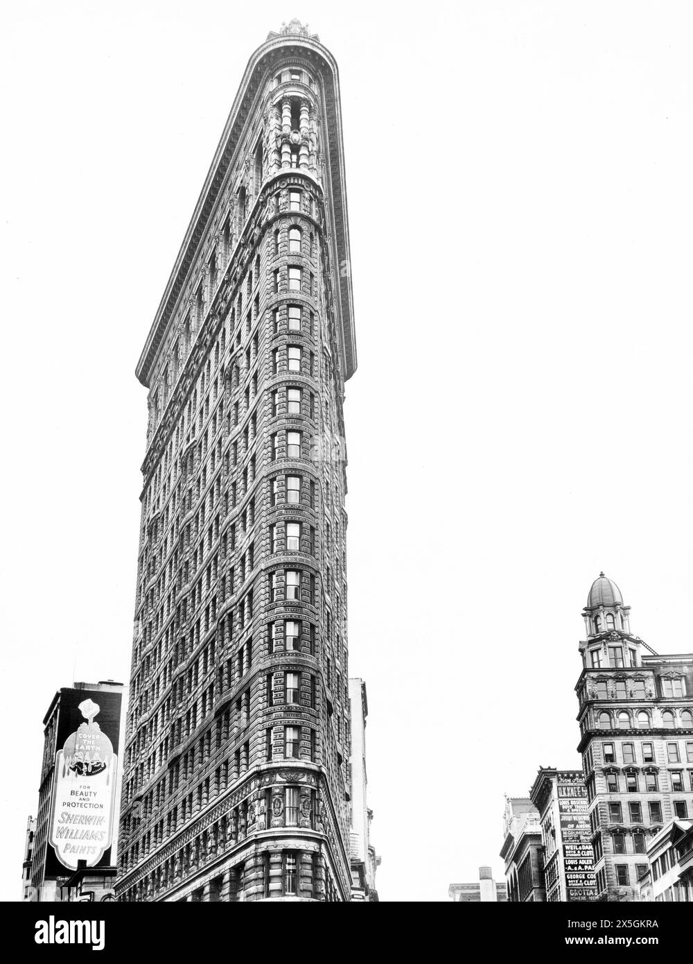 Flatiron Building, 23rd Street e Fifth Avenue, New York City, New York, USA, Berenice Abbott, Federal Art Project, "Changing New York", maggio 1938 Foto Stock