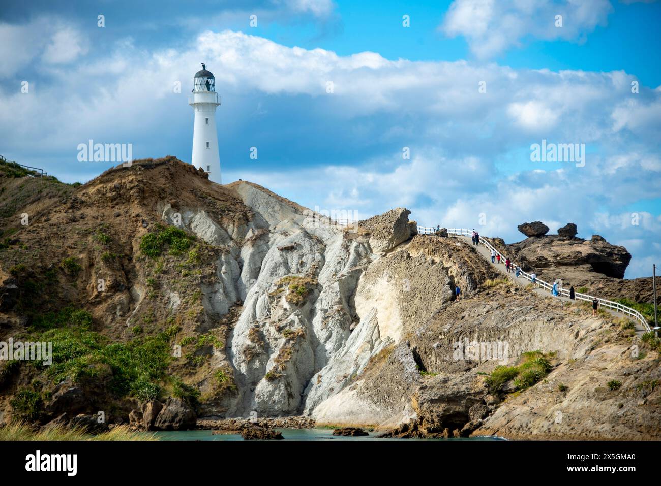 Faro di Castlepoint - nuova Zelanda Foto Stock