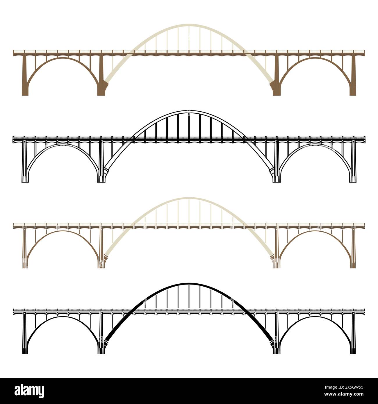 Famoso ponte a Selma, Alabama, Stati Uniti Illustrazione Vettoriale