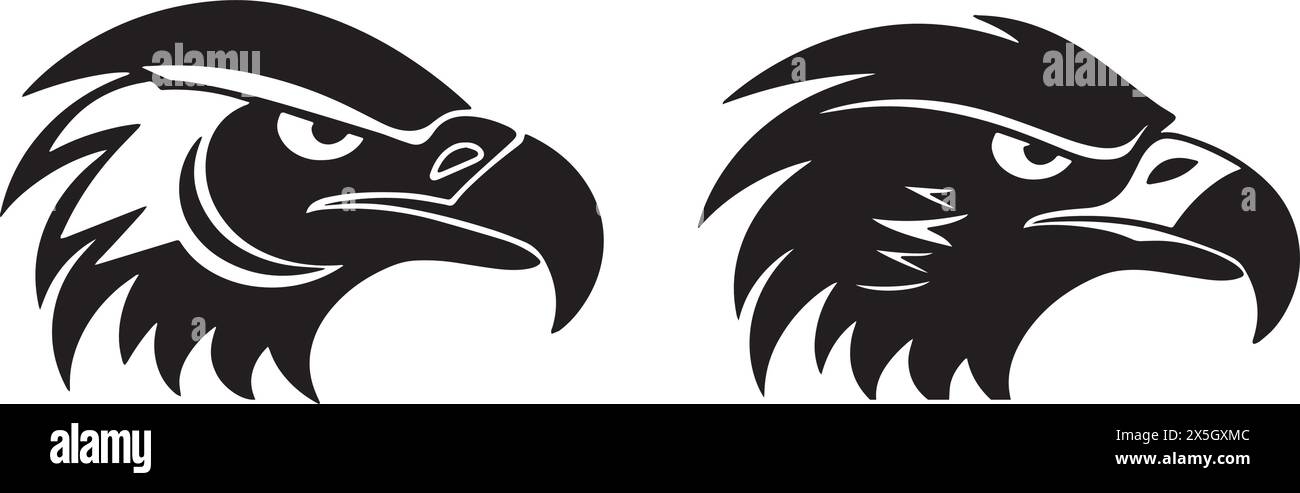 Maestosa testa dell'aquila, ritratti vettoriali Illustrazione Vettoriale