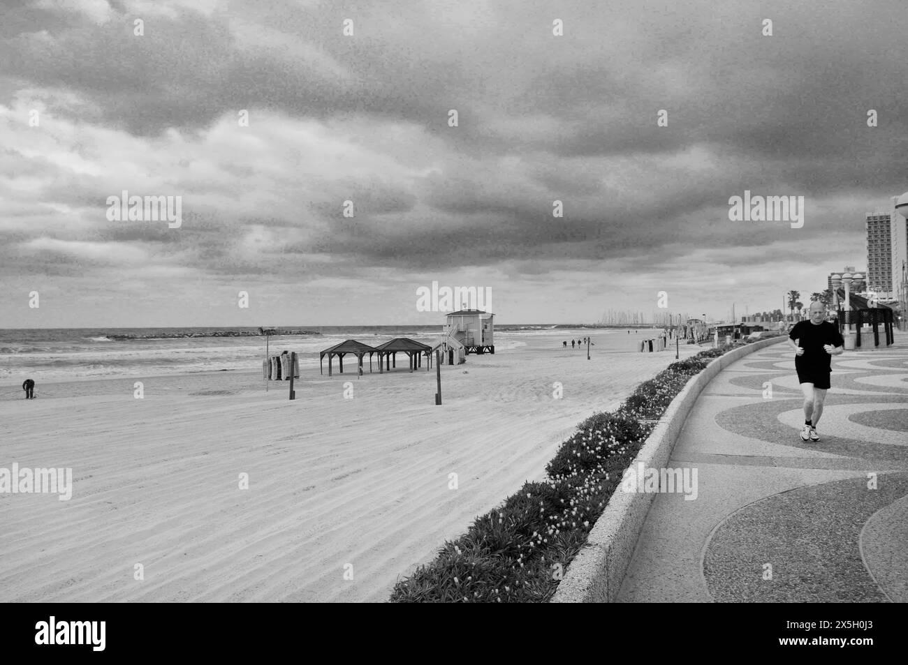 Il lungomare di Tel-Aviv, Israele. Foto Stock