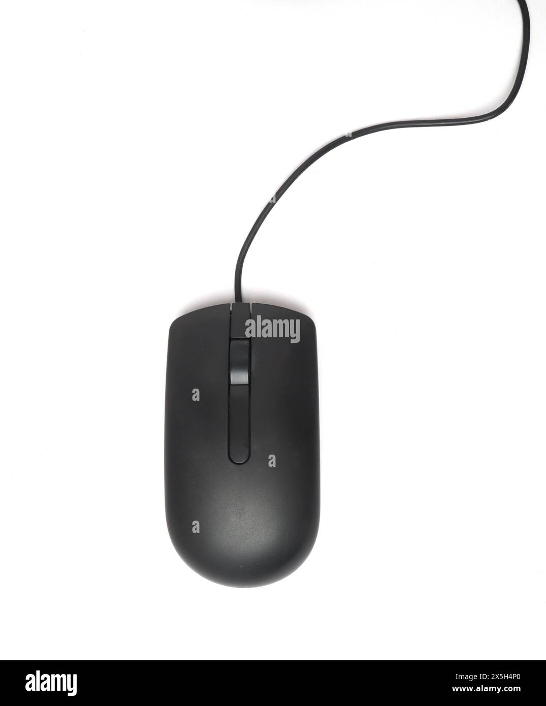 Calcolatore nero mouse isolati su sfondo bianco Foto Stock
