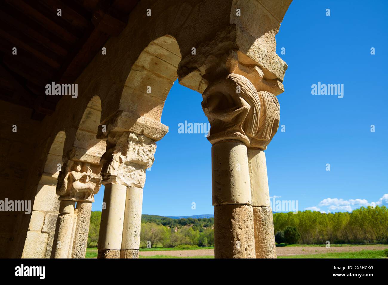 Cappella Virgen de la vega nel villaggio di Requijada, provincia di Segovia, Castilla Leon in Spagna Foto Stock