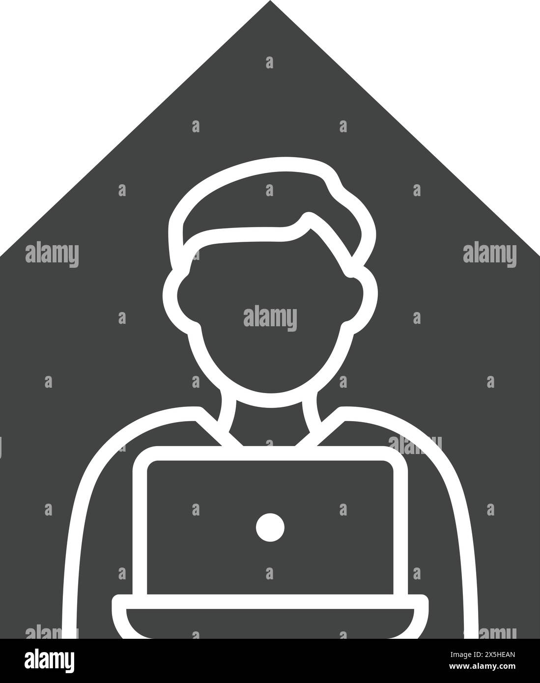 Immagine vettoriale icona Home Office. Adatto per applicazioni mobili applicazioni Web e supporti di stampa. Illustrazione Vettoriale