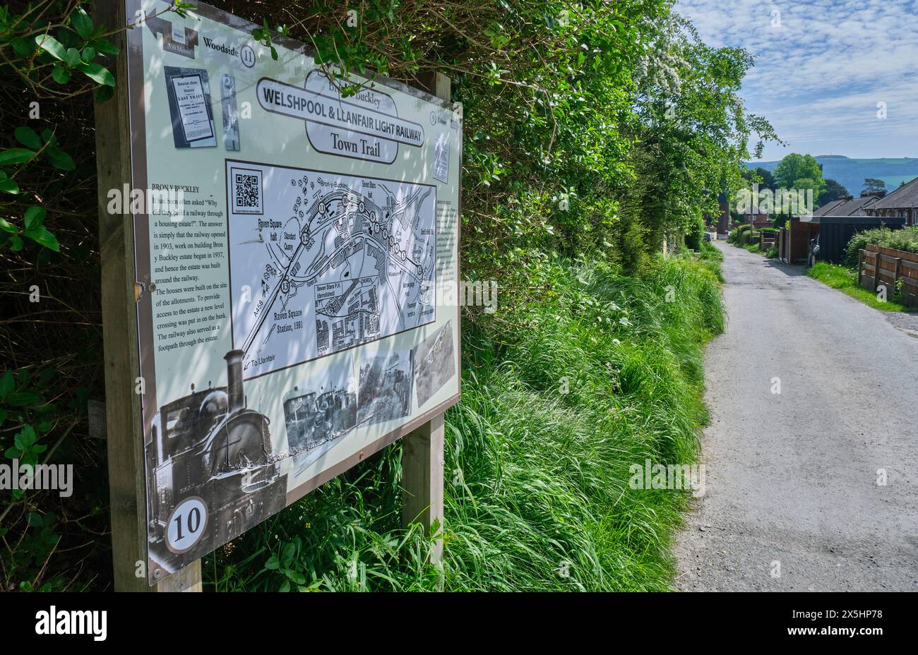 Welshpool and Llanfair Railway Town Trail, Welshpool, Powys, Galles Foto Stock