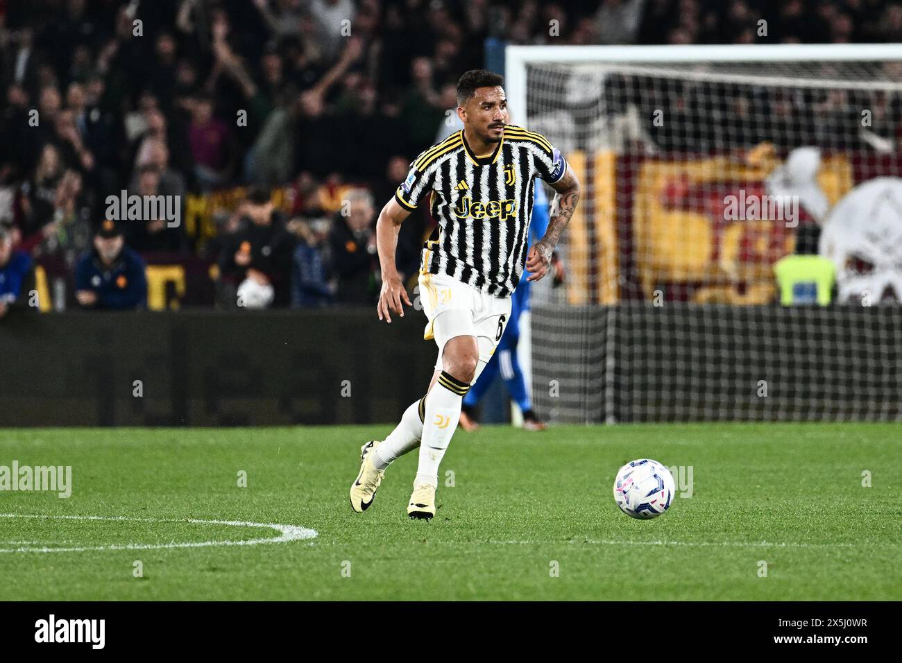 Danilo della Juventus FC in azione durante la partita di serie A tra AS Roma e Juventus FC allo Stadio Olimpico Roma Italia il 5 maggio 2024. Foto di Nicola Foto Stock