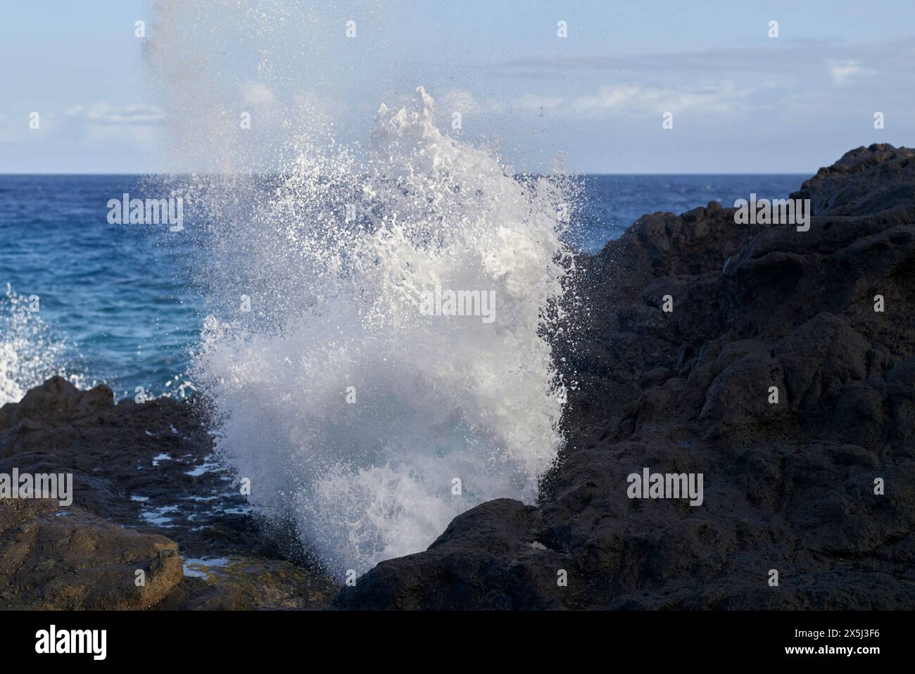 Oceano Pacifico Blowhole 1 Foto Stock