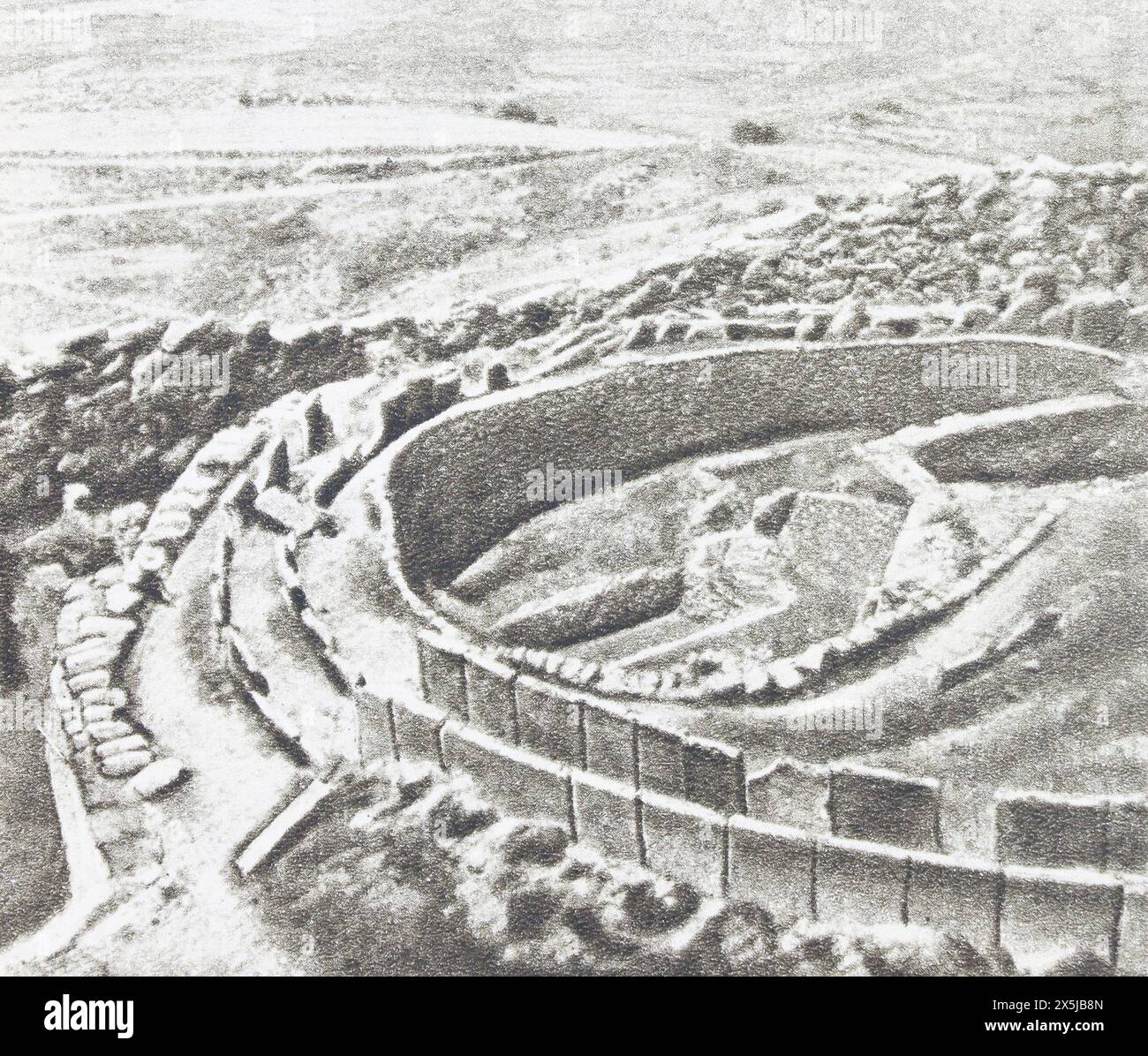 Tomba circolare (Mine Graves) a Micene. Fotografie della prima metà del XX secolo. Foto Stock