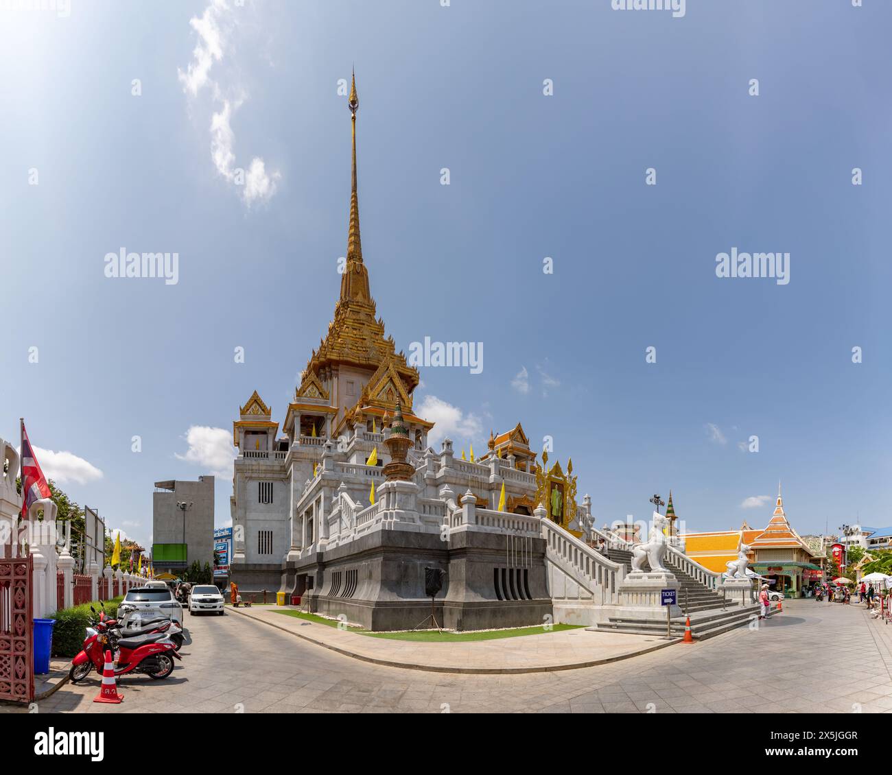 Una foto del Tempio Wat Traimit Withayaram Worawihan, conosciuto per il suo Buddha d'Oro all'interno. Foto Stock