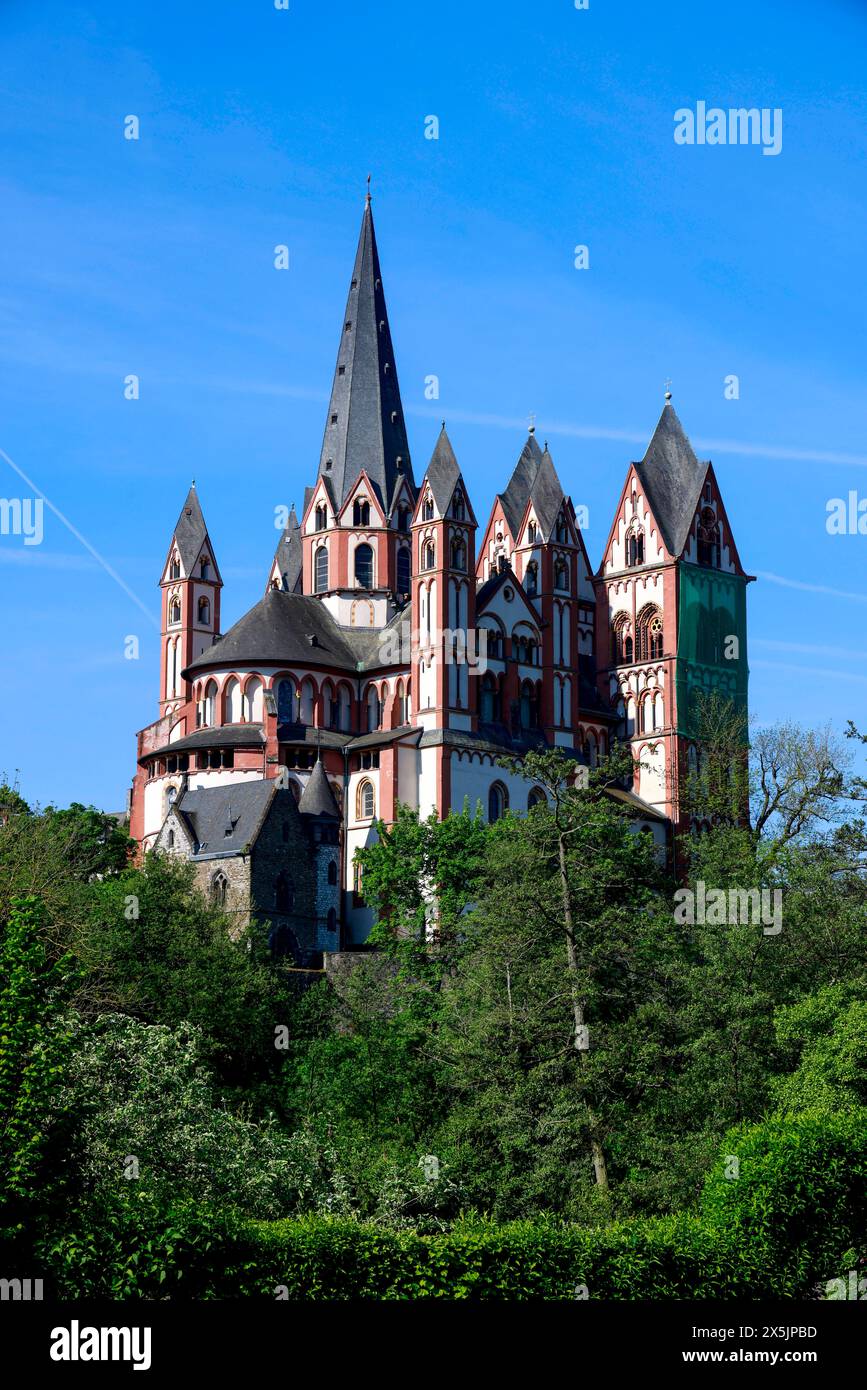 Der Limburger Dom, nach seinem Schutzpatron St. Georg auch Georgsdom genannt, ist seit 1827 Die Kathedralkirche des Bistums Limburg. 10.05.24 *** la Cattedrale di Limburgo, nota anche come Cattedrale di San Giorgio dal suo santo patrono, è la chiesa cattedrale della diocesi di Limburgo dal 1827 10 05 24 Foto Stock