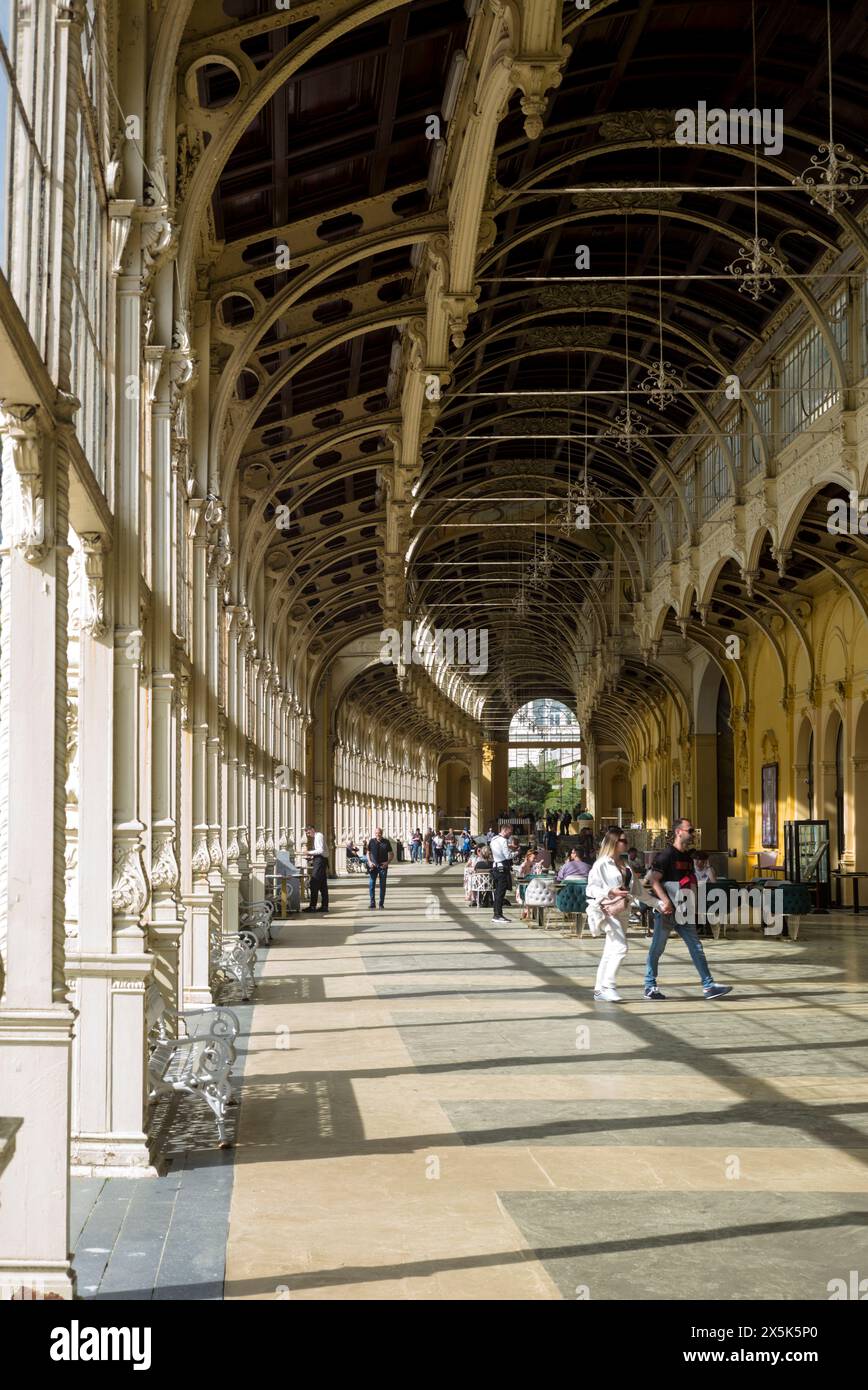 Spa colonnades a Marienbad/Mariánské Lázne (Repubblica Ceca) Foto Stock