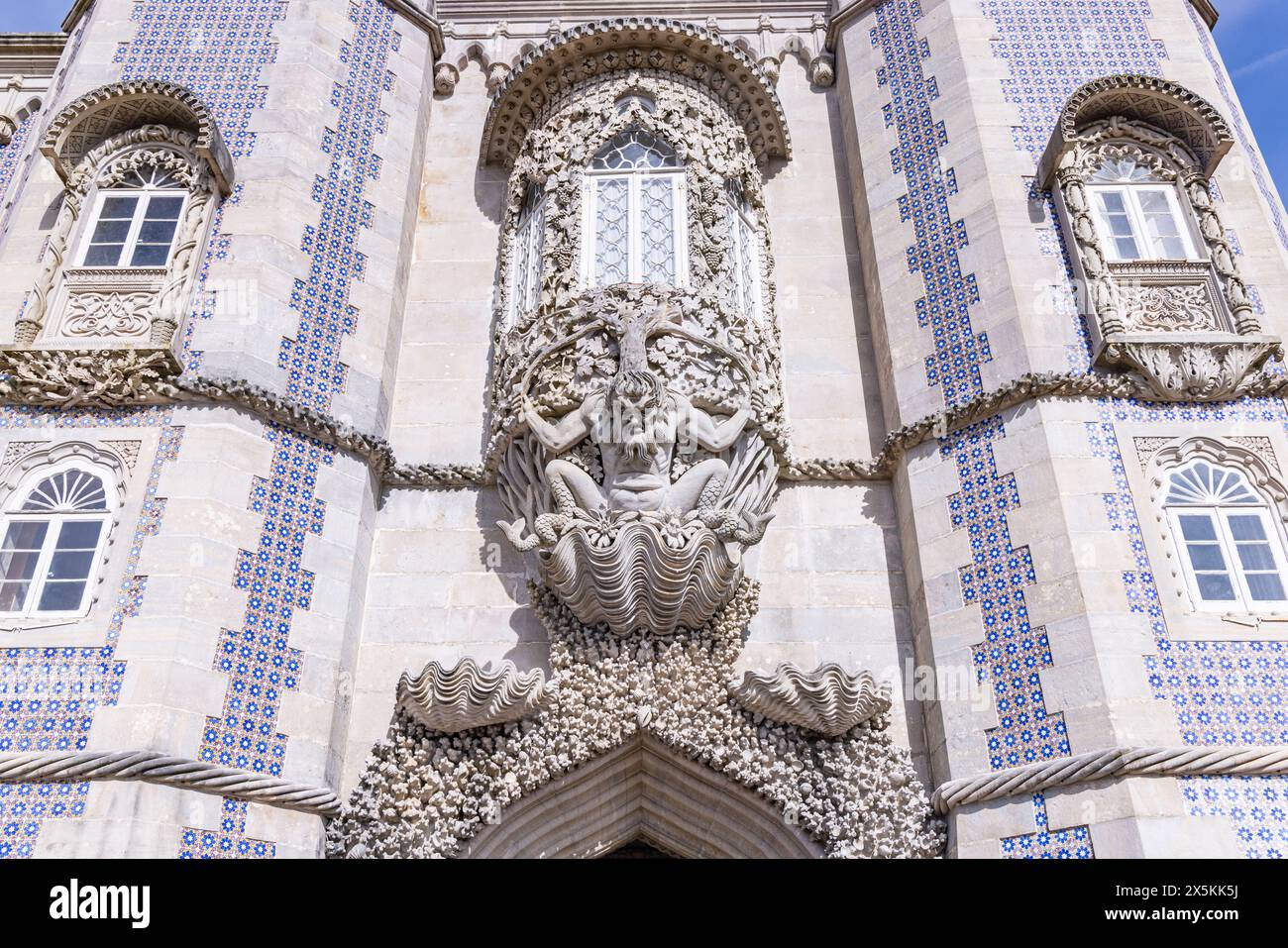 Portogallo, Sintra. Il Parco e il Palazzo Nazionale di pena, patrimonio dell'umanità dell'UNESCO. Foto Stock