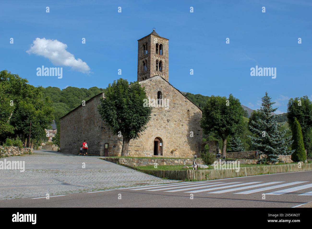 Chiesa di Sant Climent de Taüll. Arte romanica, valle di Boí, Catalogna, Spagna Foto Stock
