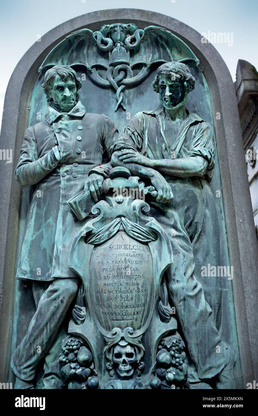 Cimitero di Pere Lachaise di Parigi, Francia Foto Stock