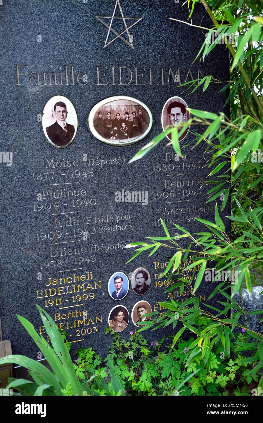 Cimitero di Pere Lachaise di Parigi, Francia Foto Stock
