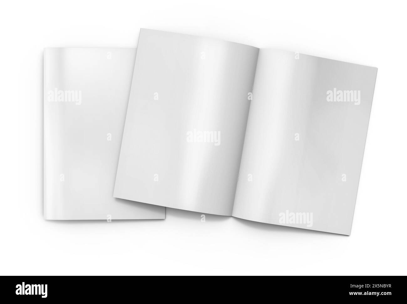 Rendering 3D con mockup A4 verticale Foto Stock