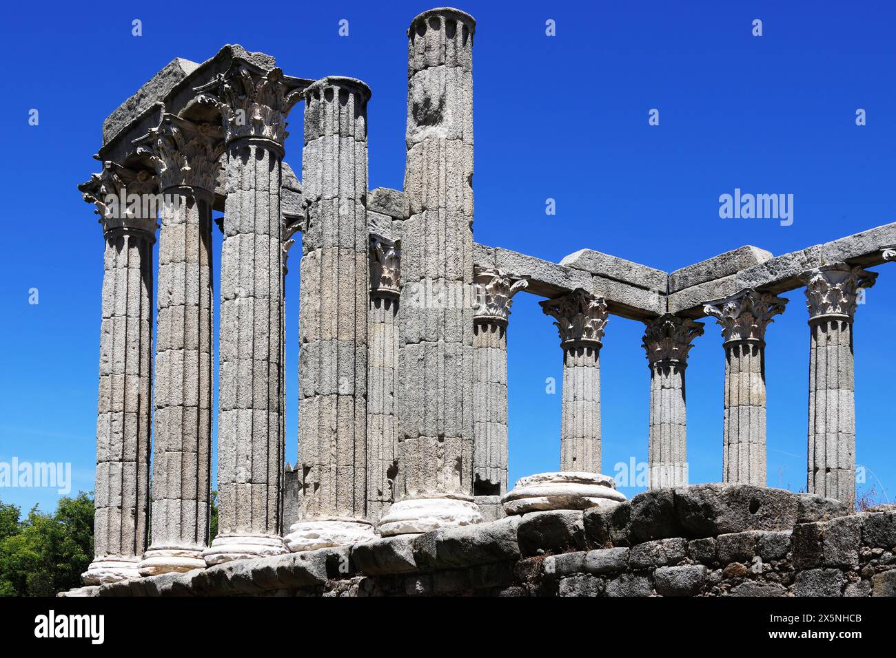 Il tempio romano di Evora (Templo Romano, chiamato anche Tempio di Diana), Portogallo Foto Stock