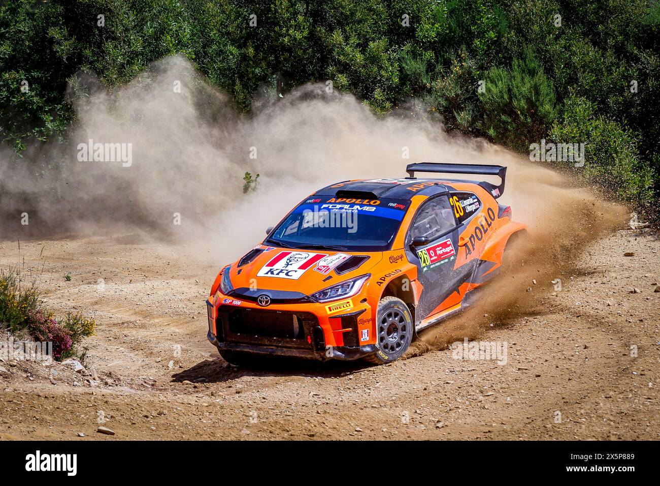 26 LINNAMAE Georg, MORGAN James, Toyota Yaris Rally2, azione durante il Rally de, Portogallo. , . WRC World Rally Car Championship, dal 9 al 12 maggio 2024 a Matoshinhos, Portogallo - foto Paulo Maria/DPPI credito: DPPI Media/Alamy Live News Foto Stock