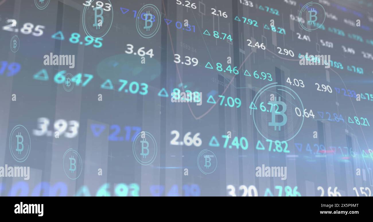 Immagine della scansione dell'ambito e dell'elaborazione dei dati sui server di computer Foto Stock