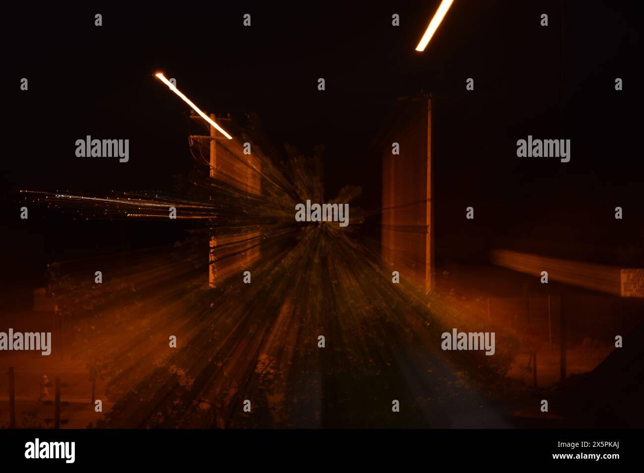 Wall of Lights, foto notturne creative Foto Stock