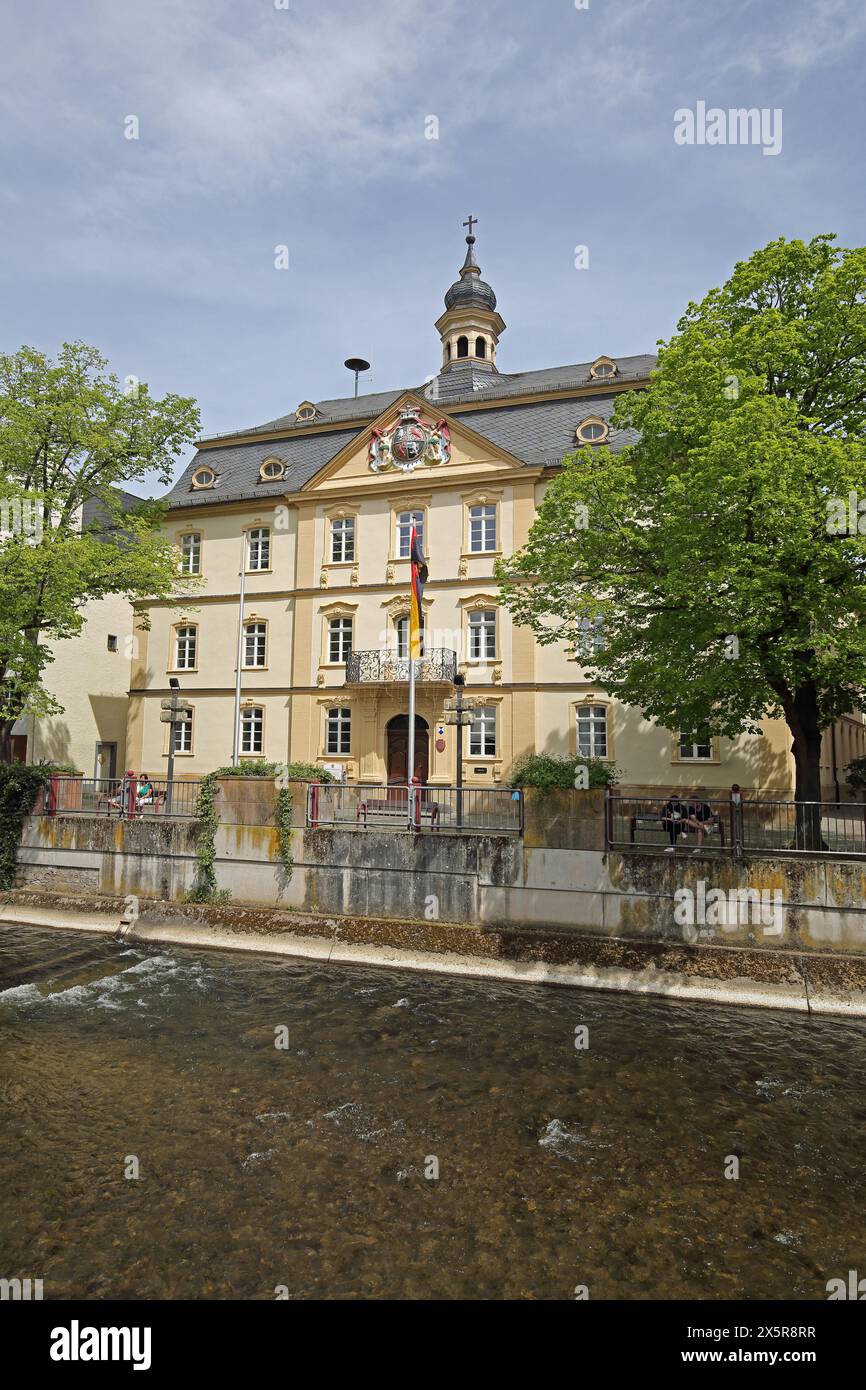 Municipio costruito nel 1770 su Hahnenbach, Kirn, Hunsrueck, Renania-Palatinato, Germania Foto Stock