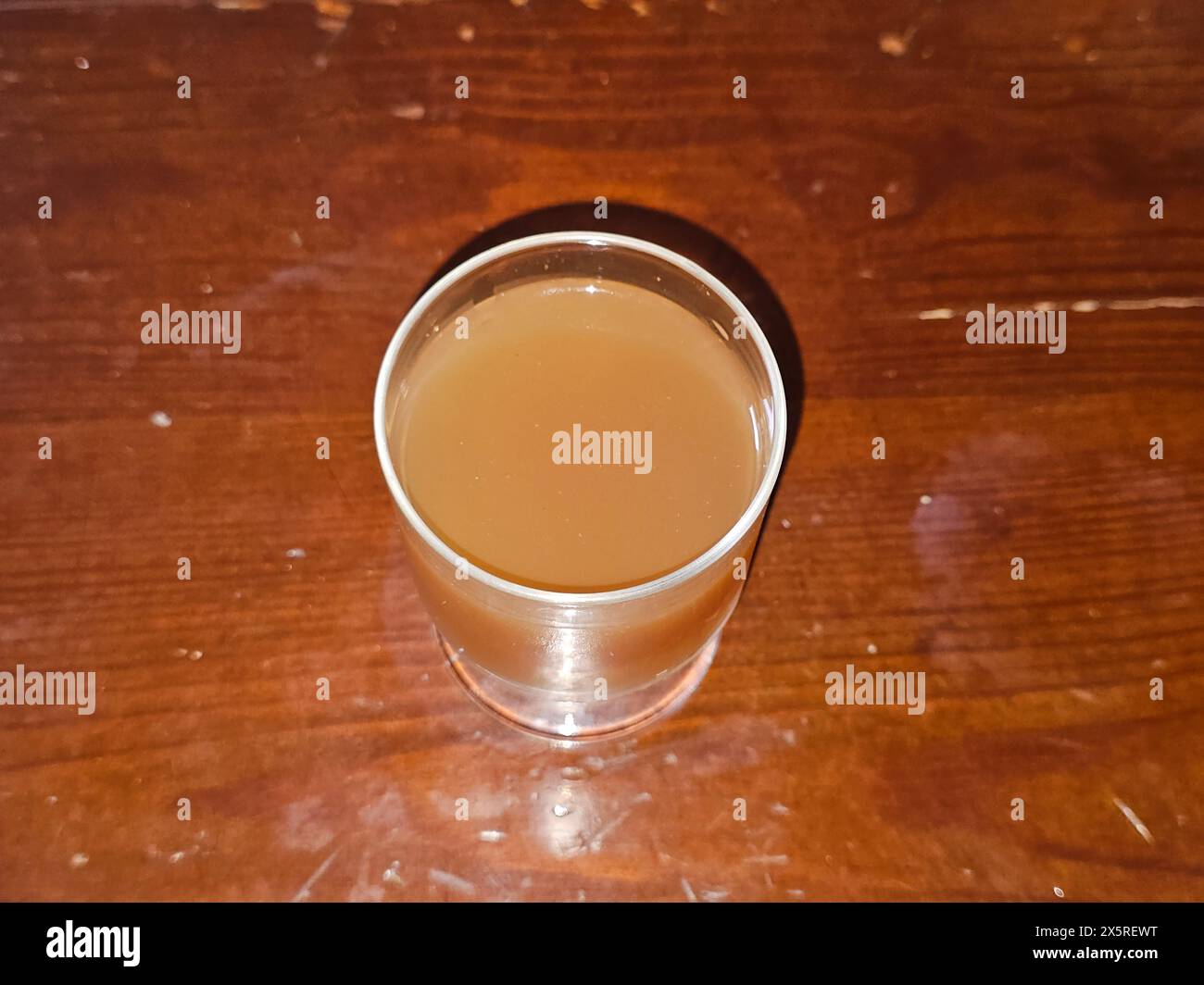 Succo di Hyphaene thebaica, palma doum, albero di pan di zenzero, un tipo di palma con frutta ovale commestibile, originario della penisola arabica e anche della nord Foto Stock