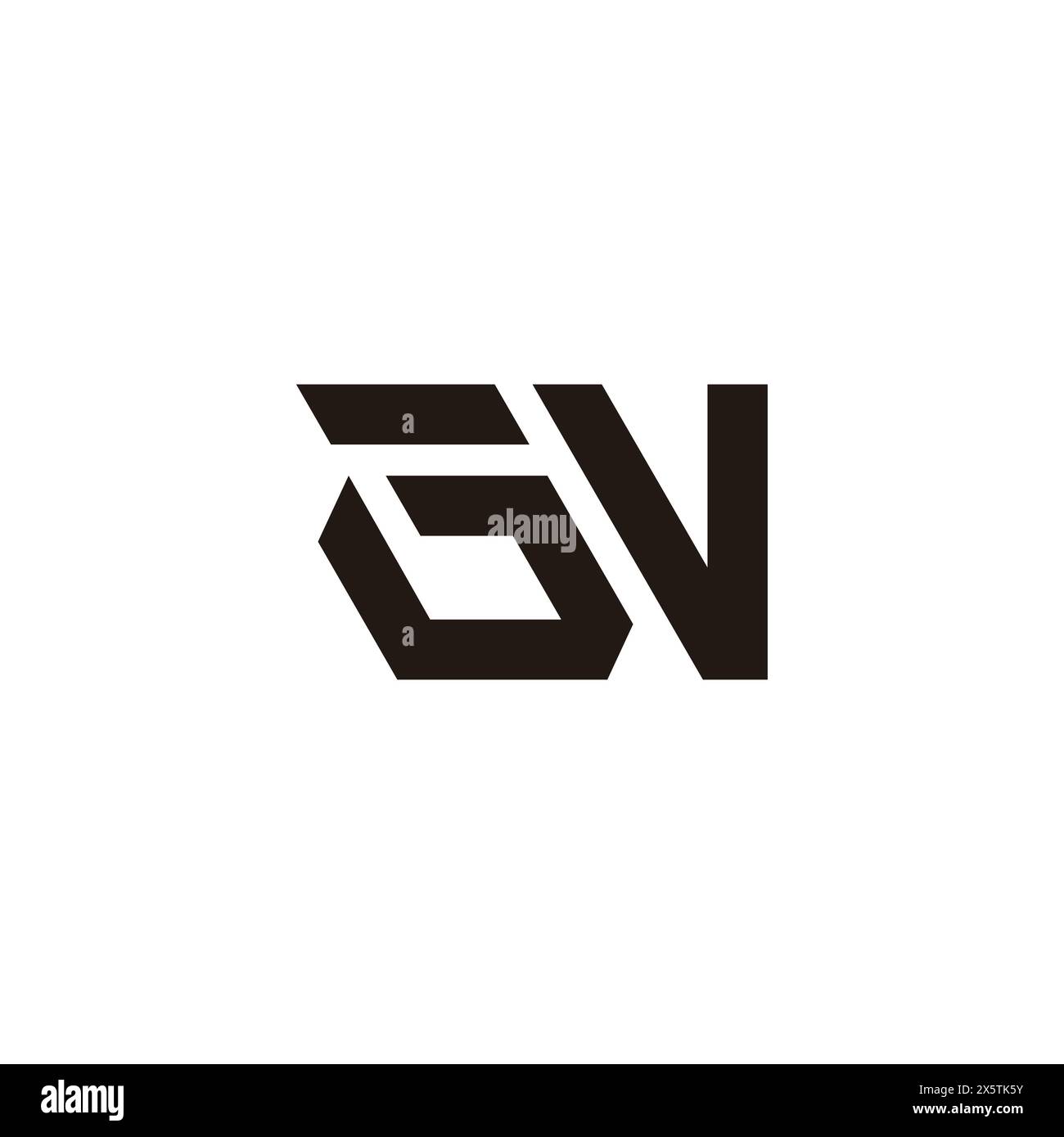 lettera gv linee geometriche semplici vettore logo Illustrazione Vettoriale
