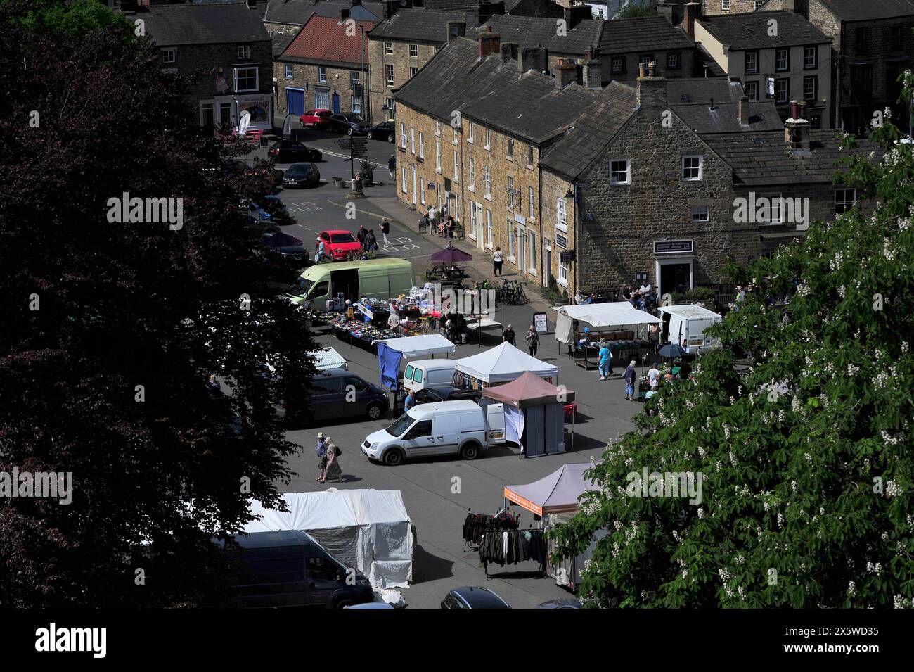 Masham Market Place North Yorkshire Foto Stock