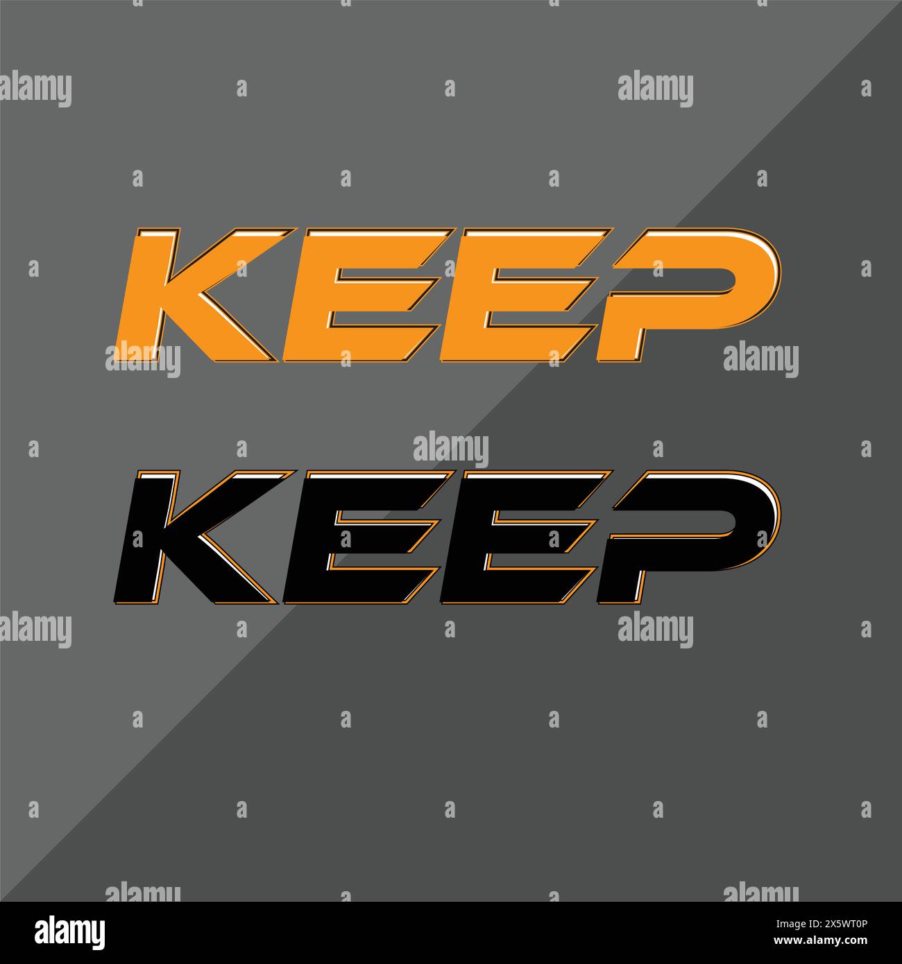 Branding creativo monogramma logo modello pulito ed effetto testo Illustrazione Vettoriale