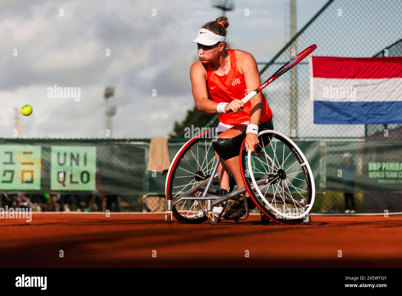 Antalya, Turchia, 11 maggio 2024. Il giocatore olandese Diede de Groot è in azione durante la Coppa del mondo a squadre 2024 di Tennis Wheelchair. Crediti fotografici: Frank Molter/Alamy Live news Foto Stock