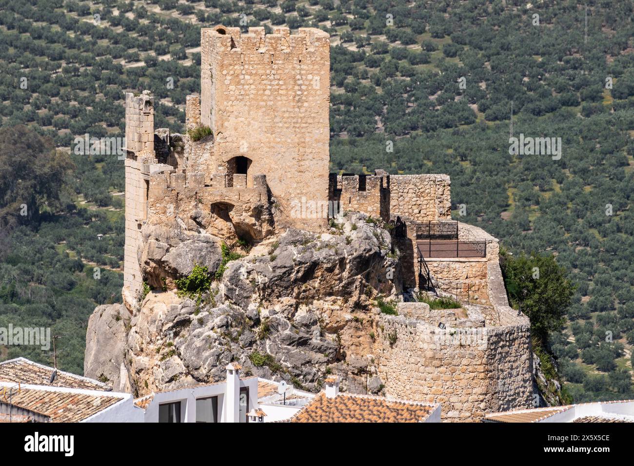 Zuheros , Castello di roccia, Parco naturale della Sierra Subbética, provincia di Córdoba, Andalusia, Spagna Foto Stock