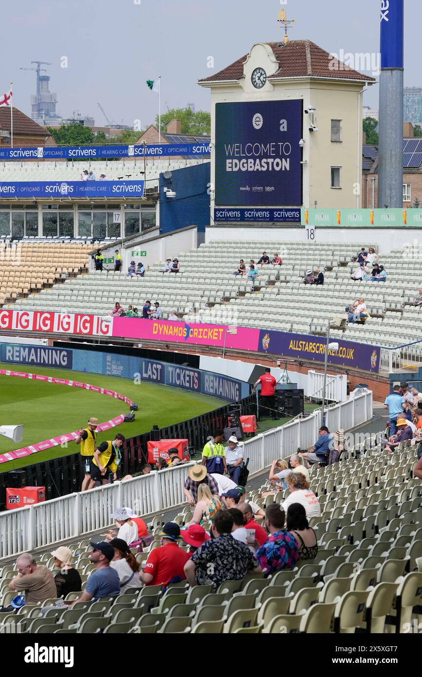 Edgbaston, Birmingham, Regno Unito. 11 maggio 2024. 1st Vitality Womens T20 International, Inghilterra contro Pakistan; Una visione generale del campo da cricket di Edgbaston prima della partita Credit: Action Plus Sports/Alamy Live News Foto Stock