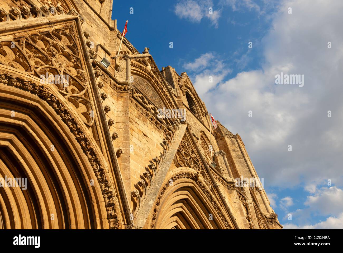 Dettaglio della Cattedrale di San Nicola | Moschea Lala Mustafa Pasha a Famagosta, Cipro del Nord. Foto Stock