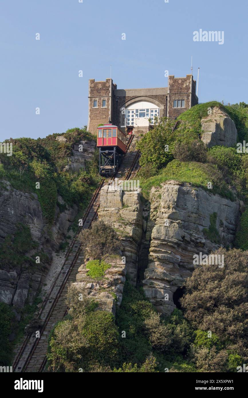 Funicolare Hastings East Cliff Railway Foto Stock
