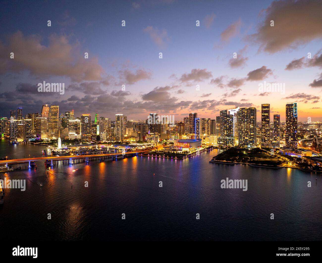 Il miglior tramonto dell'anno a Miami Foto Stock