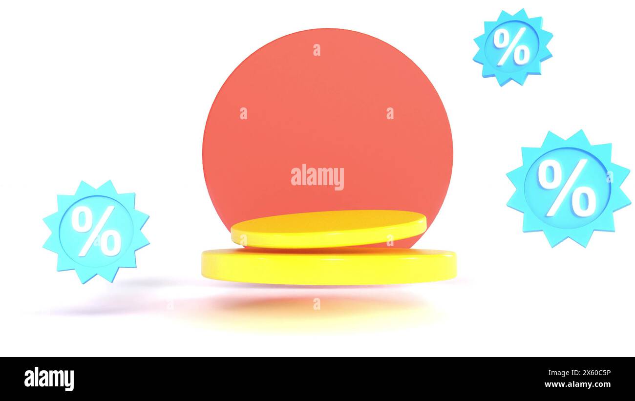Offerta speciale sul podio Stage Stage Stage Stage Stage 3d render Foto Stock