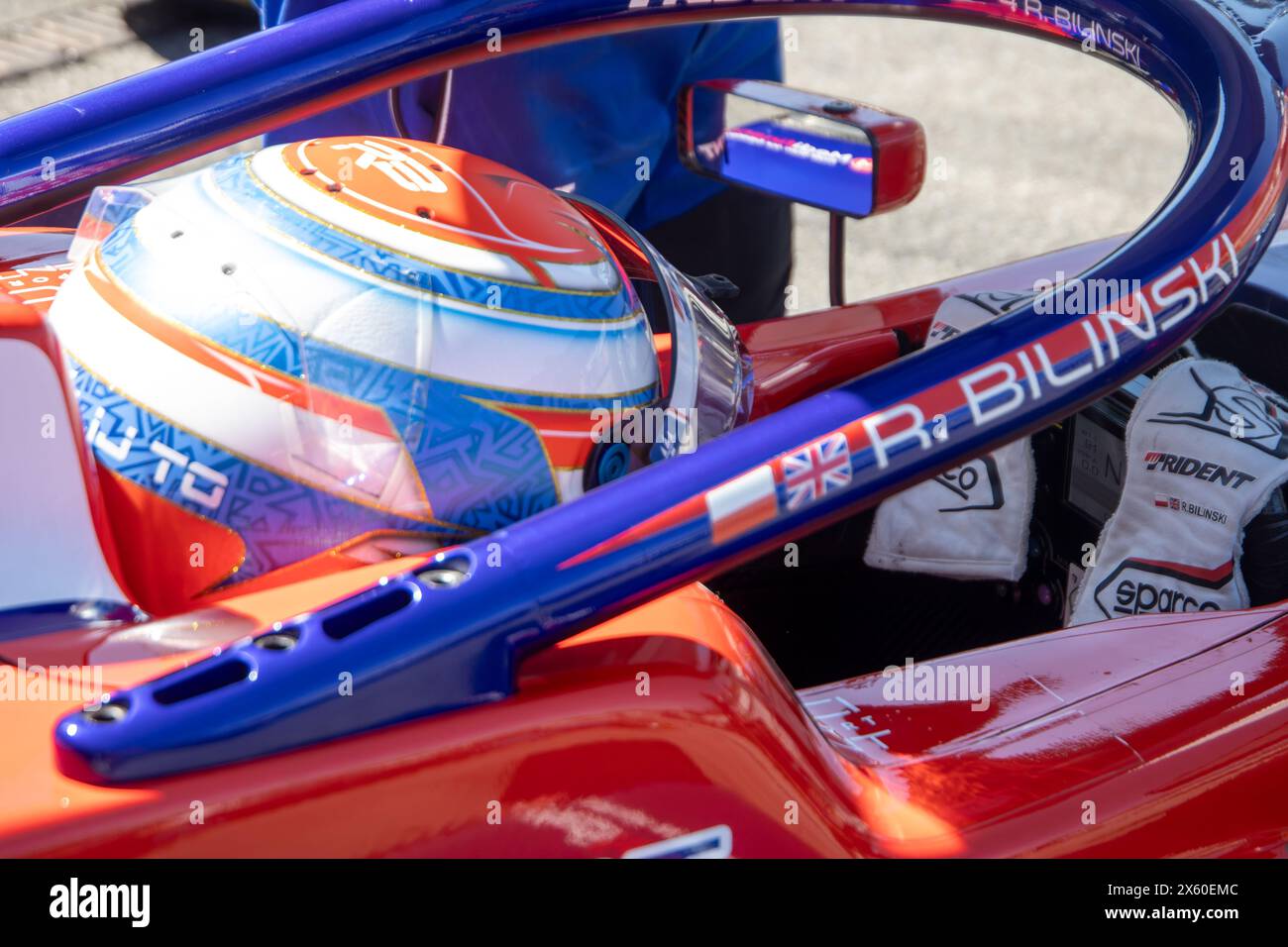 10) mai 2024, Hockenheimring (Deutschland: Freies Training der FRECA (Formula Regional by Alpine 2024). Bild: Nahaufnahme von Roman Bilinski (Polen) i Foto Stock