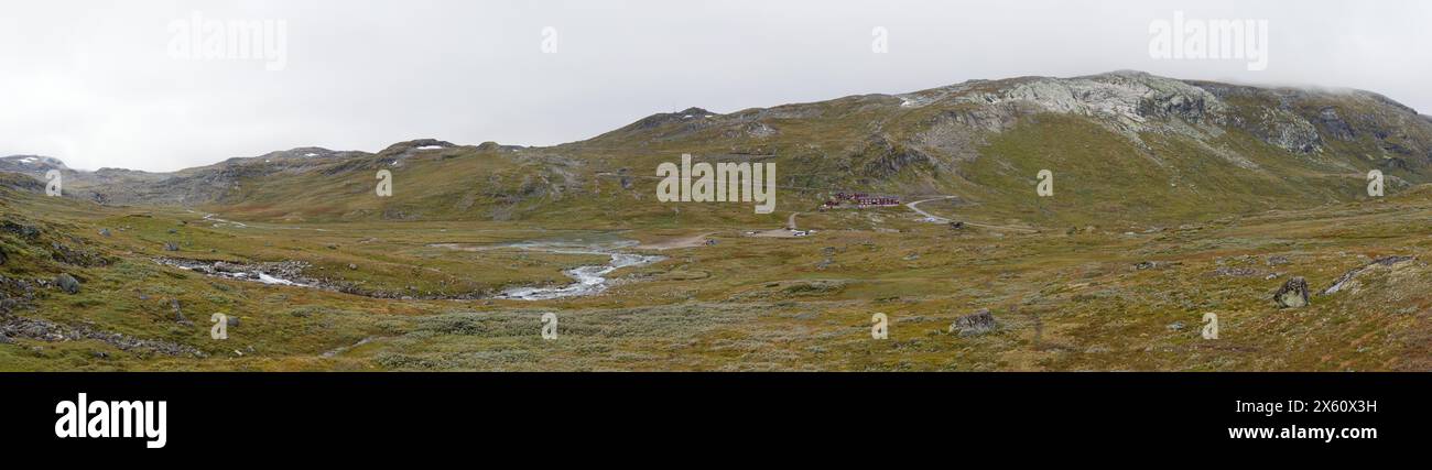 Parco nazionale di Jotunheimen. Rifugio di montagna Krossbu lungo il Sognefjellsvegen. Foto Stock