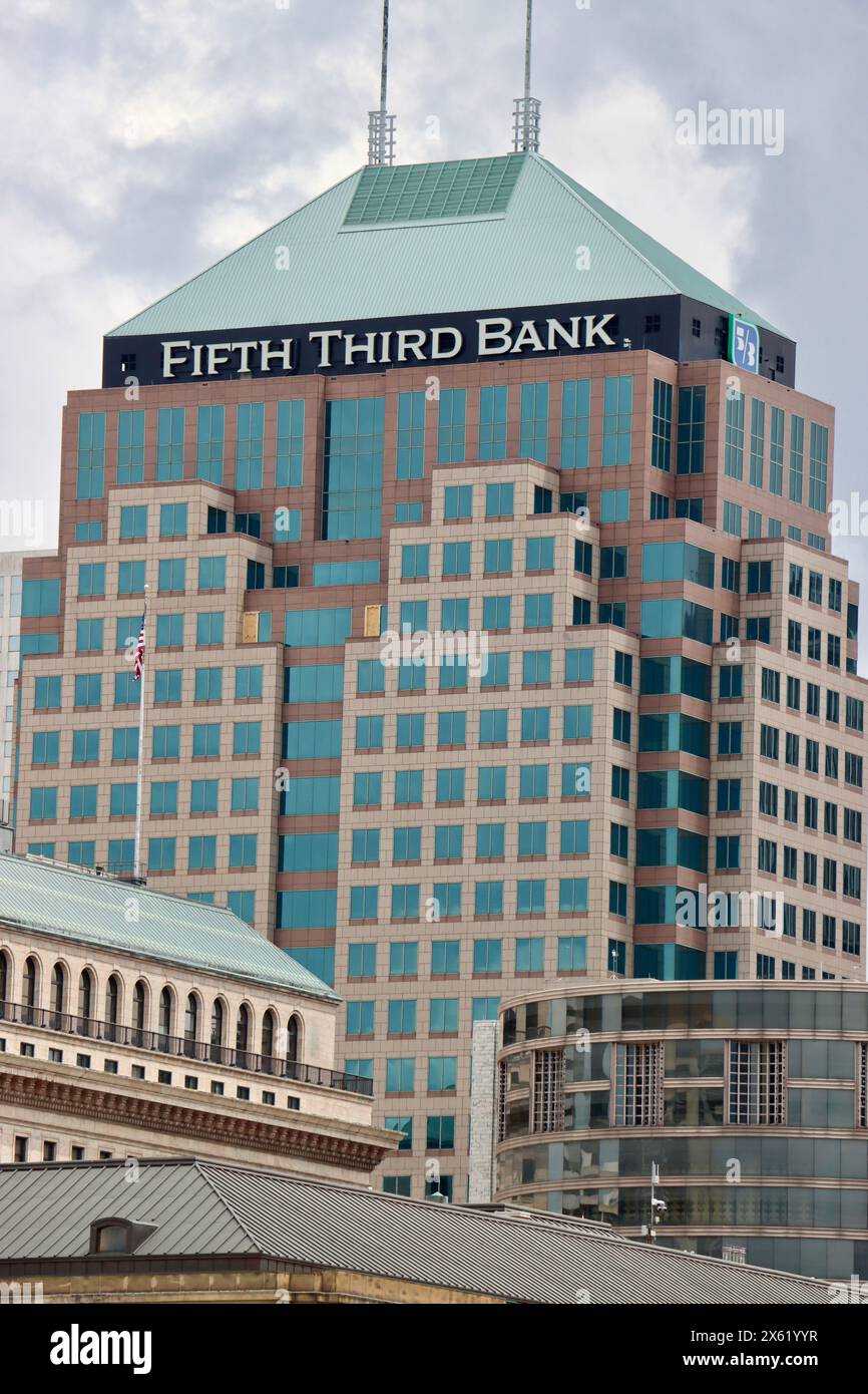 Quinto edificio della Third Bank nel centro di Cleveland nel maggio 2024 Foto Stock