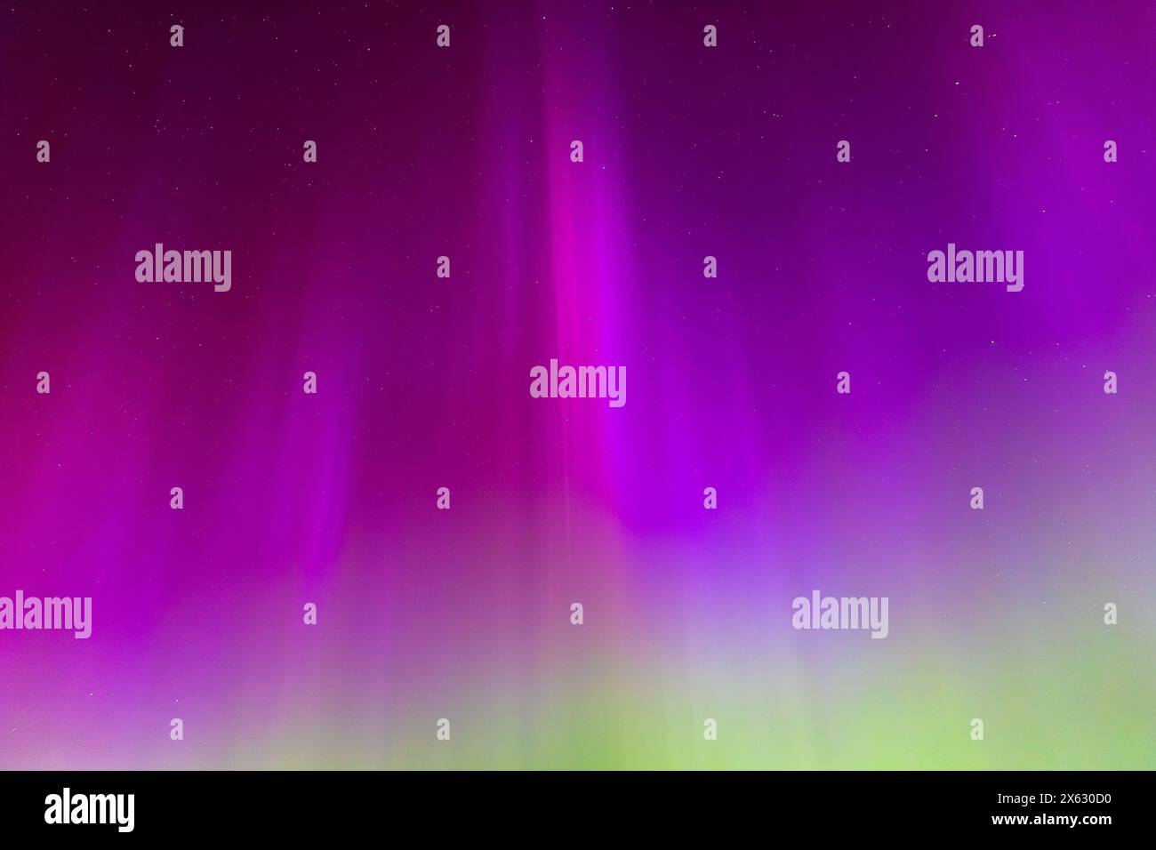 Aurora Boreale sull'Inghilterra nel maggio 2024 Foto Stock